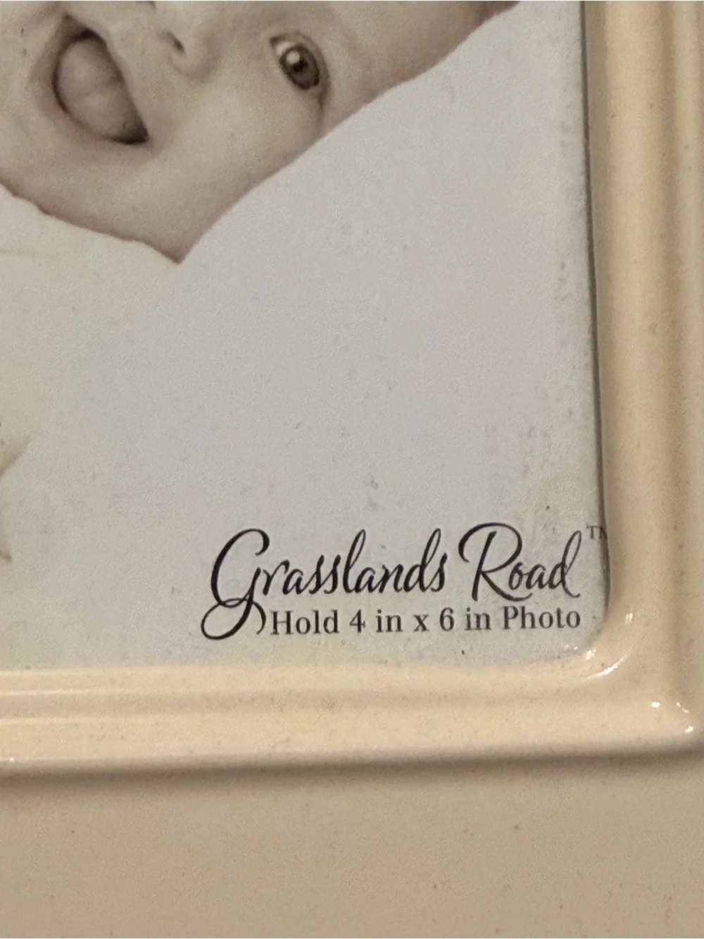 Grasslands Road Cream Picture Frame with Silver 'BABY' Accent - 4x6